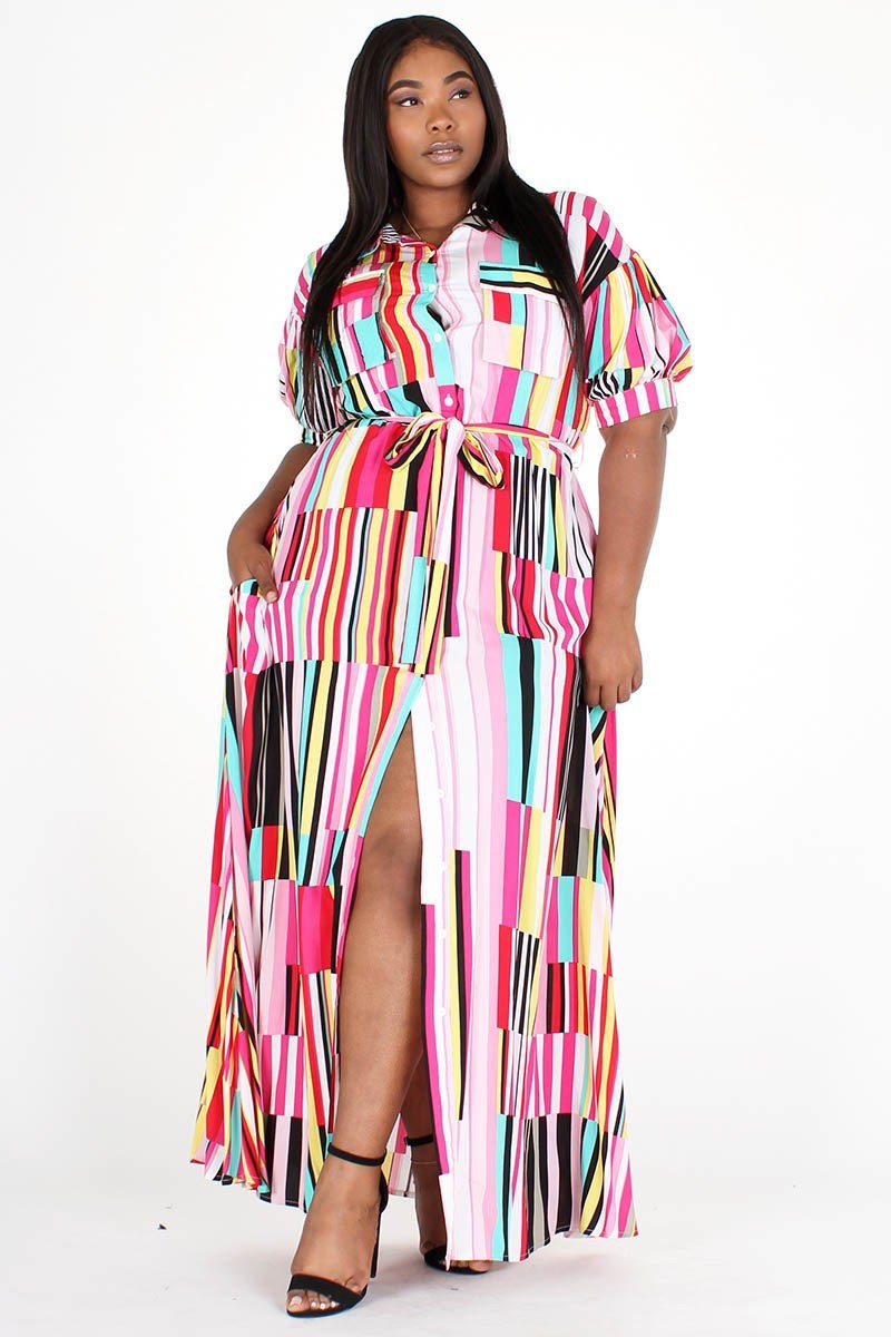 plus size stripe ...